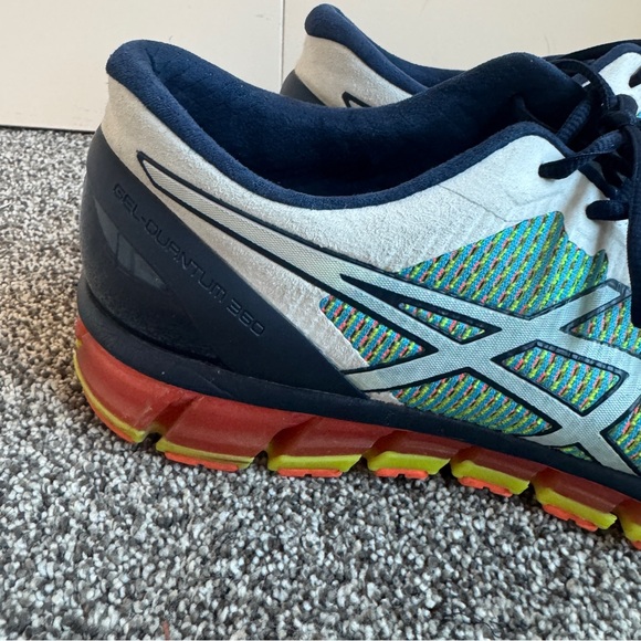 ASICS Gel Quantum 360 CM White Navy Safety Yellow RARE Size 12 Men Sneaker Shoes - Picture 2 of 13